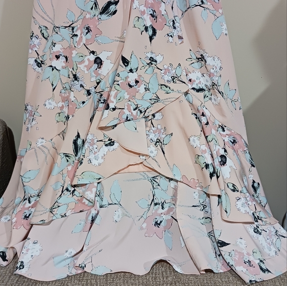 SOLD Flutter Shoulder Hi-Lo Maxi Dress - Picture 6 of 12